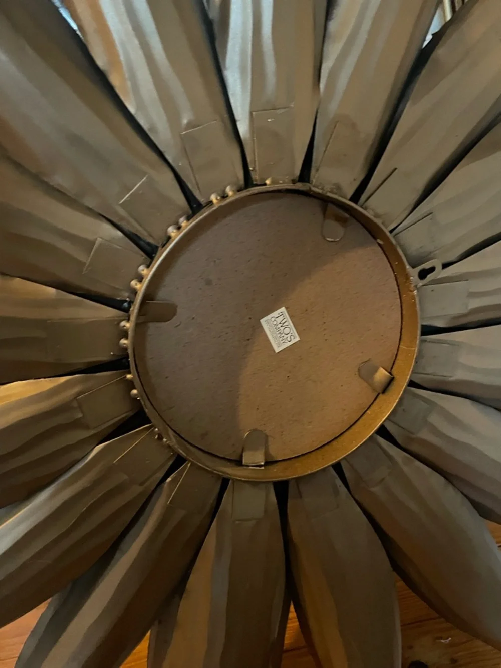 Gold Sunburst Wall Mirror - Elegant Floral Design